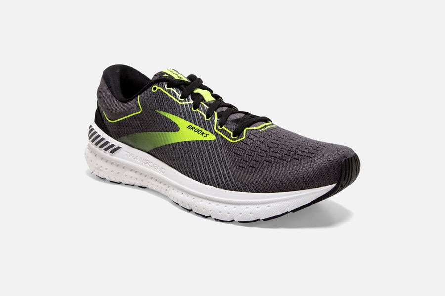 Brooks Israel Transcend 7 Road Running Shoes Mens - Black/Green - NME-163459